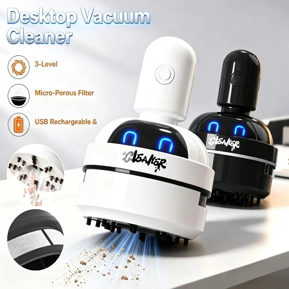 Mini Desktop Vacuum Cleaner For Eraser Dust - Aspirateur de bureau portable sans fil