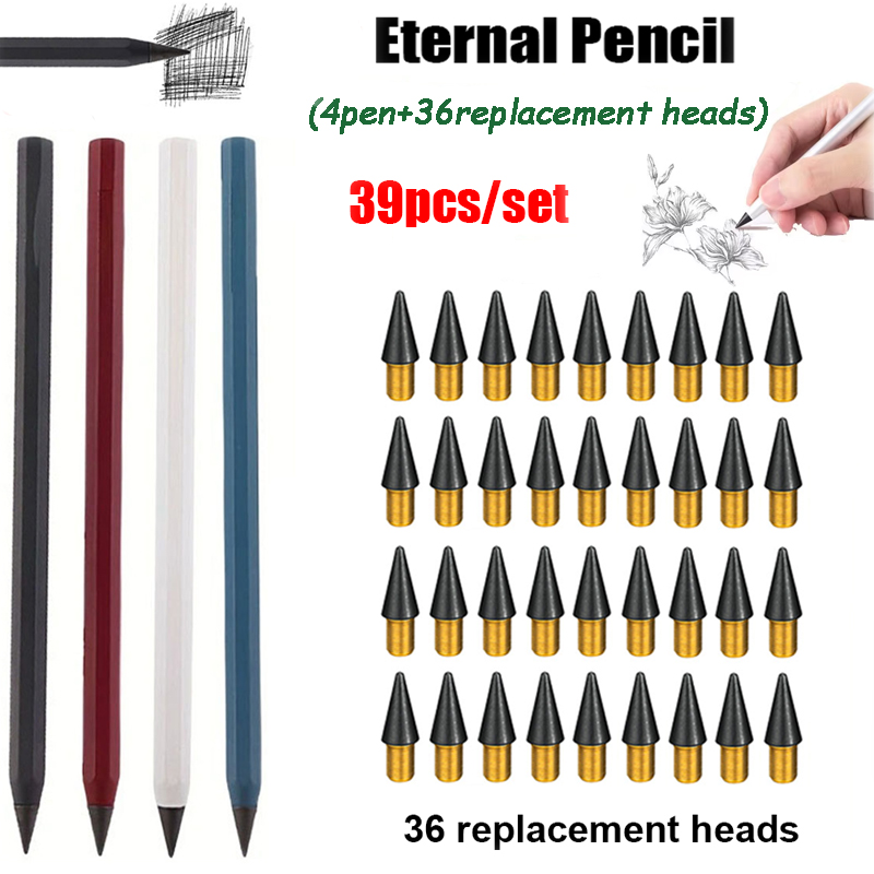 Writing Tools - Ensemble de 39 crayons métalliques créatifs,