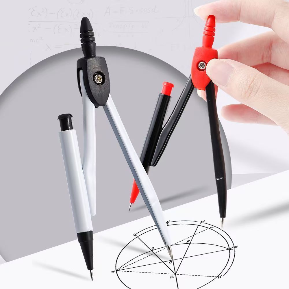 Math Geometry Set With Compass - Boussole en métal géométrie mathématique professionnelle