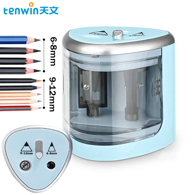 Electric Pencil Sharpener Usb - Tenwin-Taille-crayon électrique automatique à deux trous,