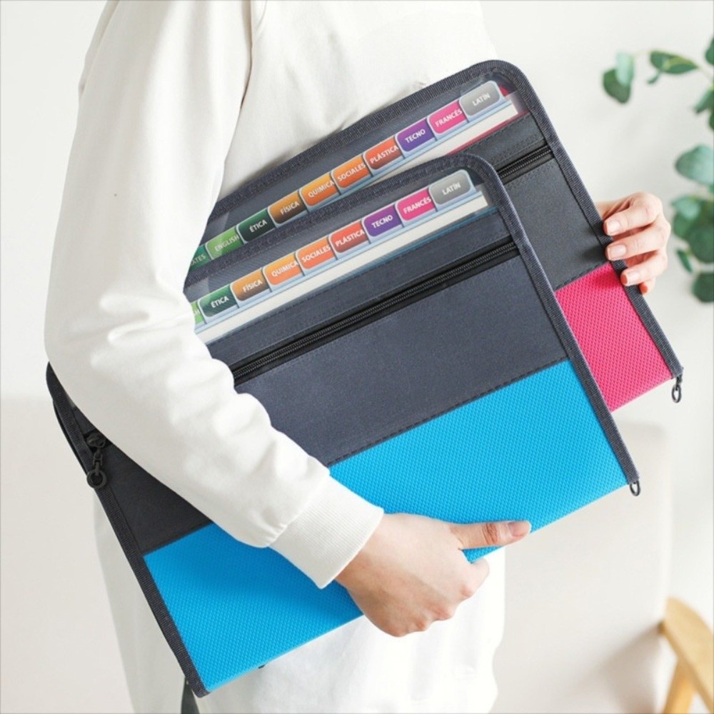 Expandable Accordion File Folder 13 Pockets - Porte-documents extensible à 13 poches A4