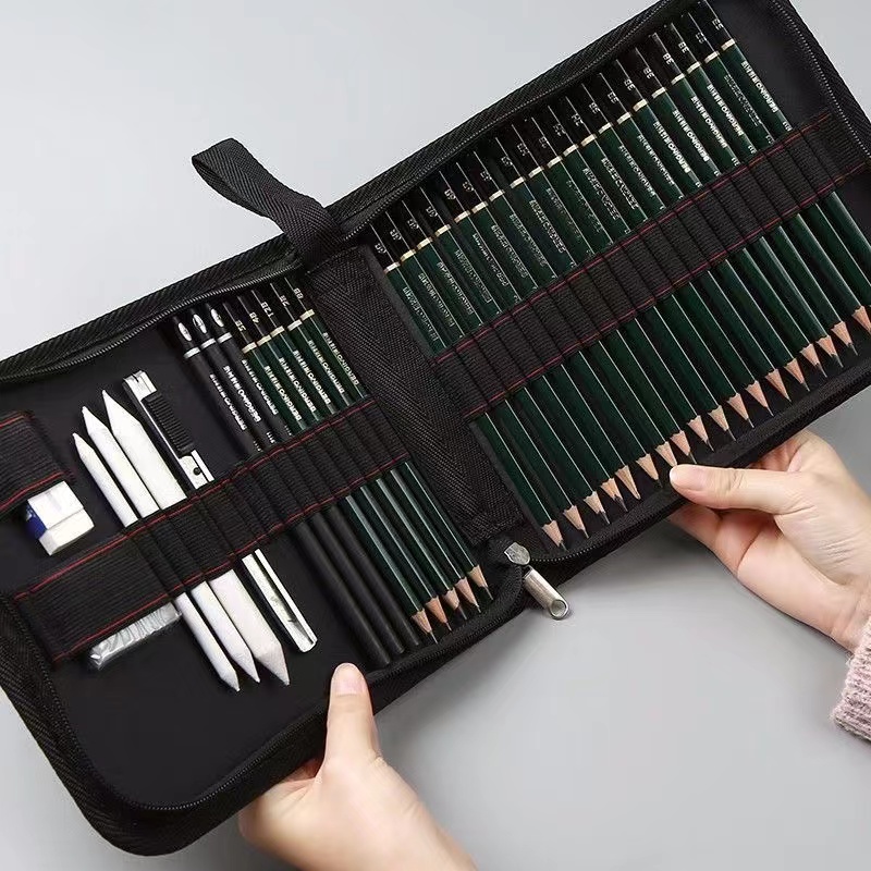 Aesthetic Large Pencil Case Pouch - Trousse à Crayons de Grande Capacité,