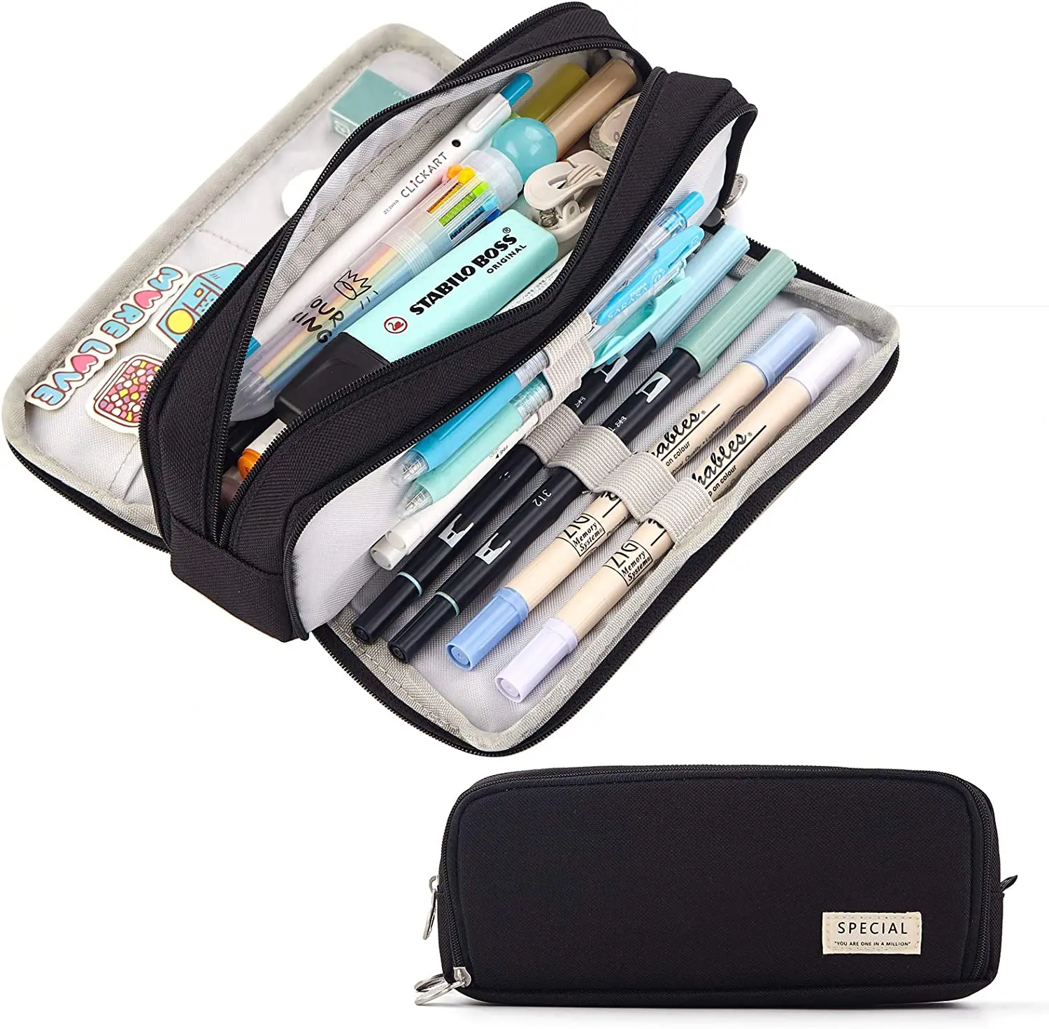 Aesthetic Large Pencil Case Pouch - Trousse à crayons grande capacité, pochette