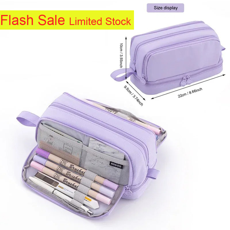 Aesthetic Large Pencil Case Pouch - Trousse à crayons à grande capacité