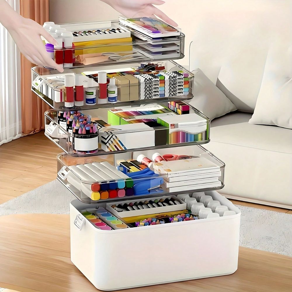 Stationery - Organiseur de médicaments transparent à plusieurs