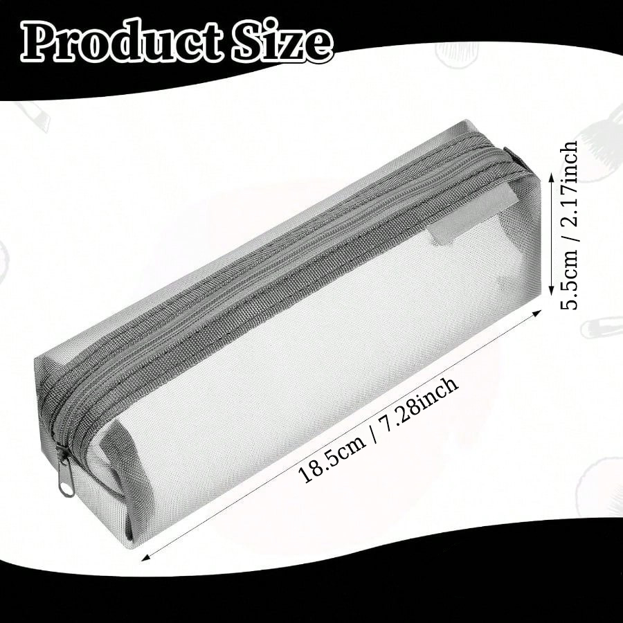 Trousse à crayons transparente - Clear Mesh Pencil Pouch For Exam avis et prix