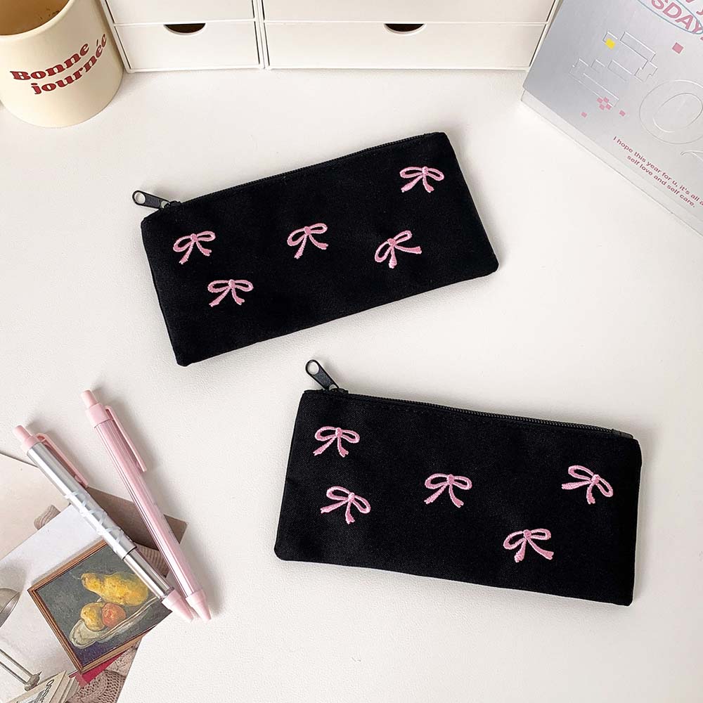 Sac de papeterie à nœud papill - Aesthetic Large Pencil Case Pouch avis et prix