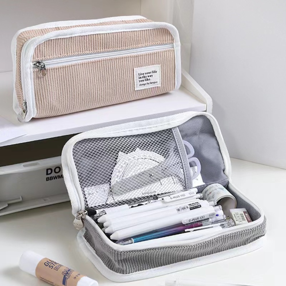 Sac de rangement de bureau ros - Aesthetic Large Pencil Case Pouch avis et prix