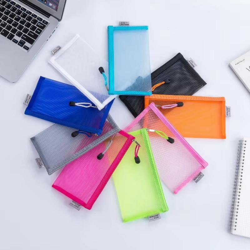 Nouvelle trousse à crayons en  - Clear Mesh Pencil Pouch For Exam avis et prix