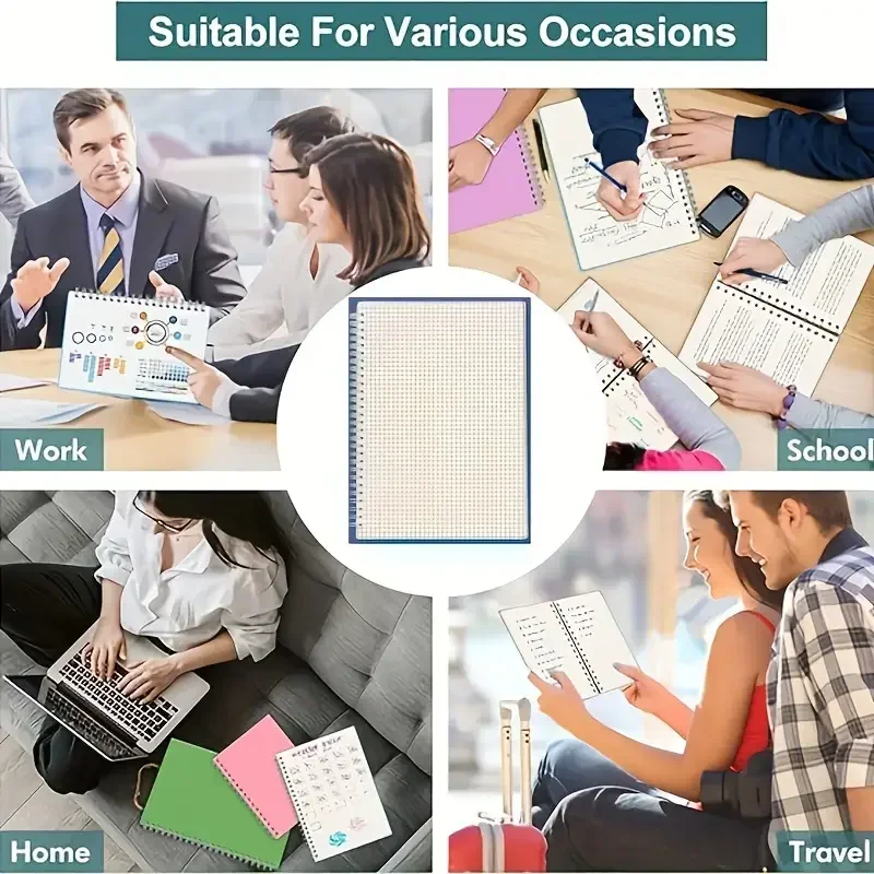 Bloc-notes à grille A5, carnet - Spiral Bound Grid Notebook A5 avis et prix