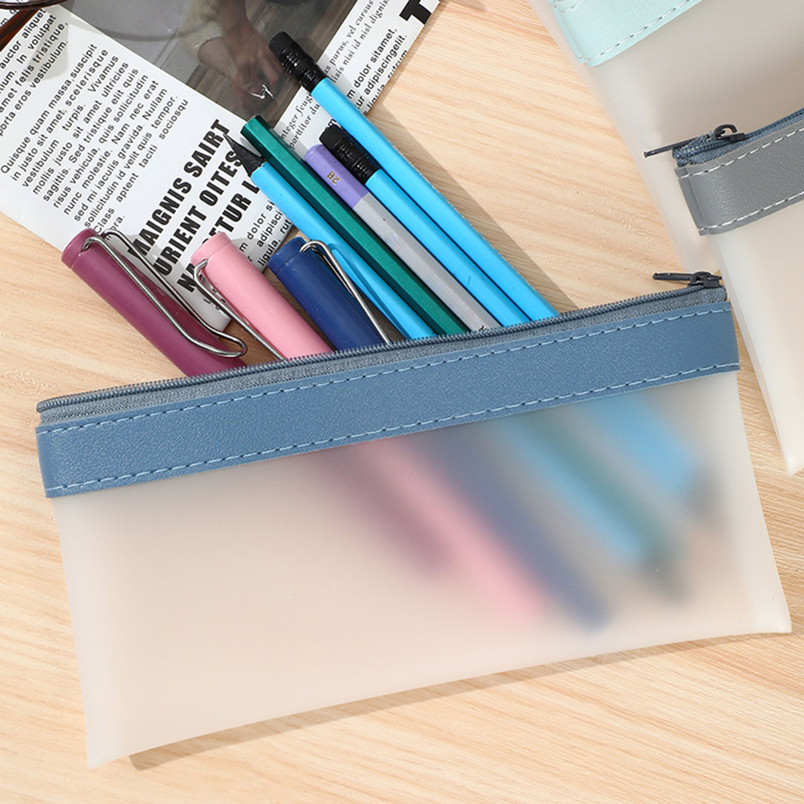 Trousse à Crayons Transparente - Aesthetic Large Pencil Case Pouch avis et prix