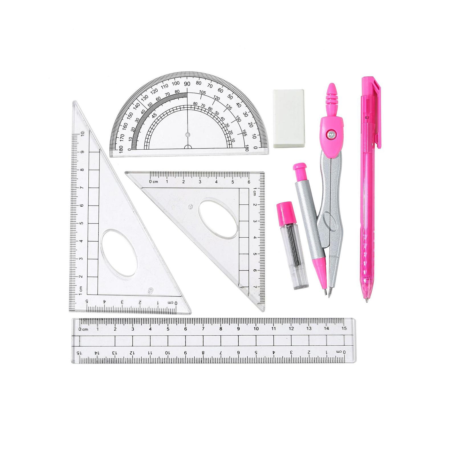 Ensemble d'équipements de géom - Math Geometry Set With Compass avis et prix