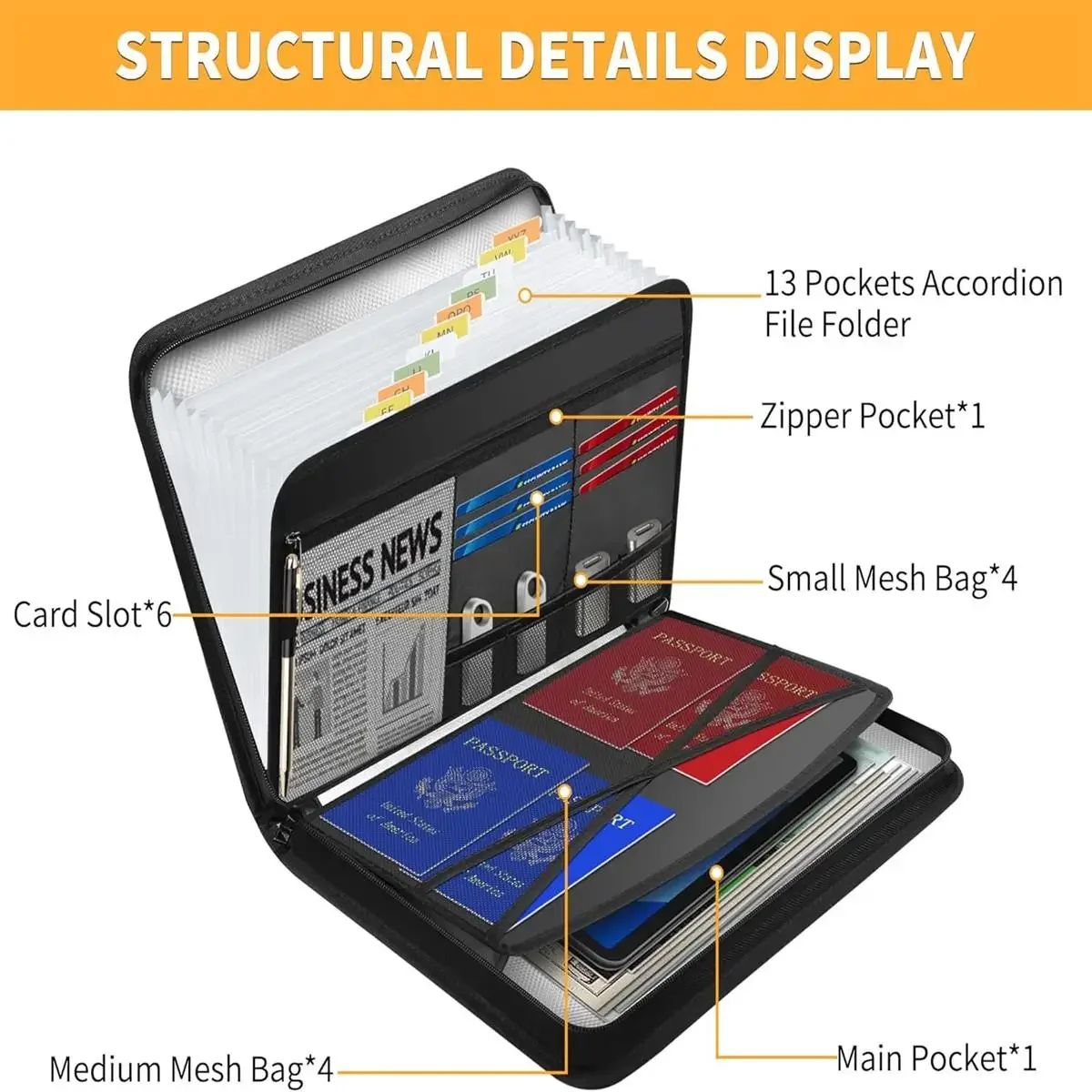 Dossier extensible ignifuge et - Expandable Accordion File Folder 13 Pockets avis et prix