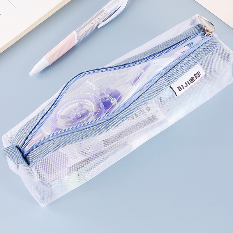 Sac à stylos en maille de nylo - Clear Mesh Pencil Pouch For Exam avis et prix